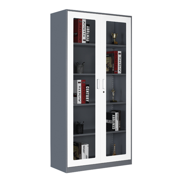 HDW-S-B02 窄邊雙色玻璃雙門(mén)文件柜